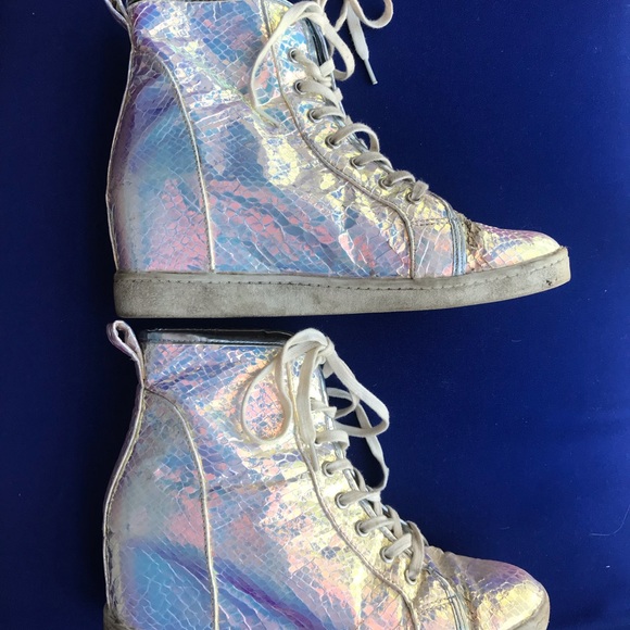 Urban Outfitters Shoes - Urban Outfitters Holographic Heeled Sneaker